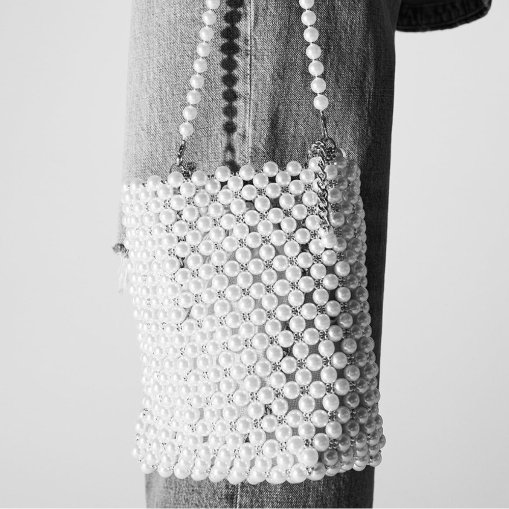 Zara Pearl Mini Bucket Bag